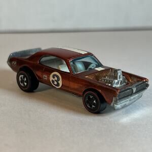 Hot Wheels Redline Nitty Gritty Kitty Brown Hong Kong 1969 Vintage #3 Stripe